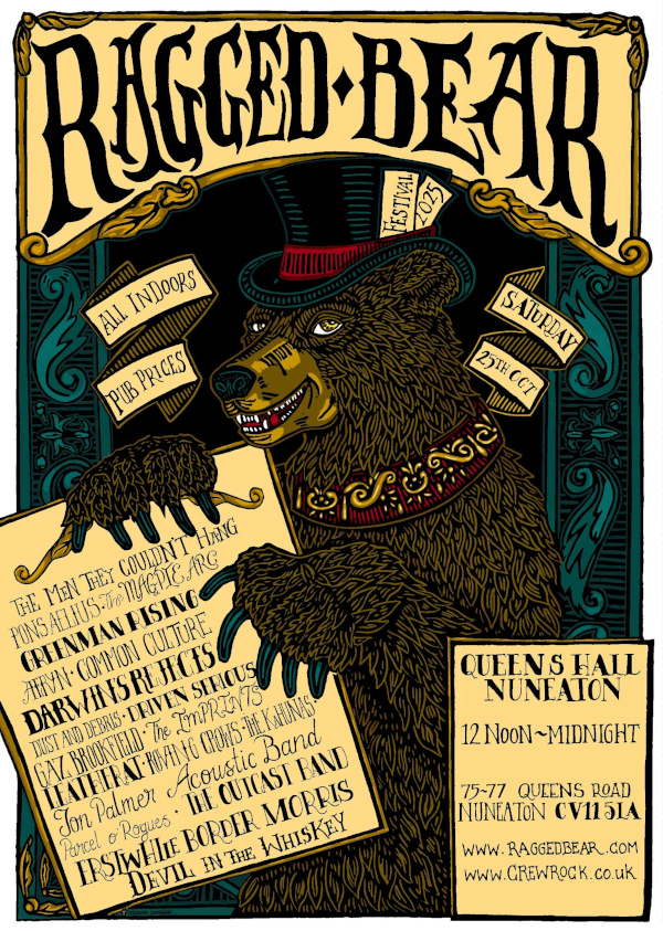 Greenman Rising will be at our own Ragged Bear Festival, Nuneaton, October 24th 2025